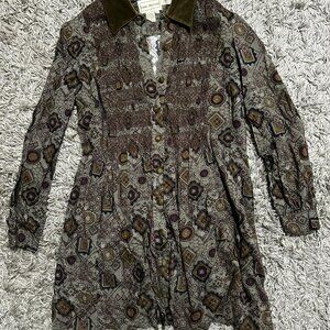 Retro Whimsygoth Longsleeve Mini Dress Size 10 Measurements in photos!